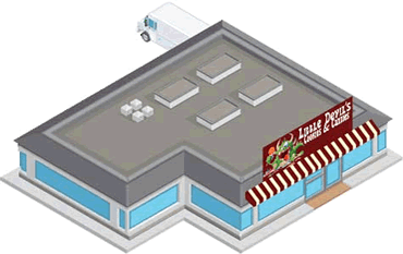 Exterior view of Sweet Little Devils Cookies and Candies - an example inventory company Exterior view of Sweet Little Devils Cookies and Candies - an example inventory company.