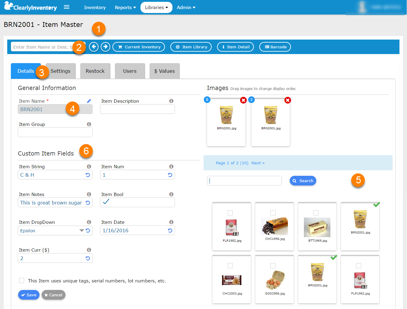 A screenshot of the MyInventory Page, the main interface of the Clearly Inventory application. A screenshot of the MyInventory Page, the main interface of the Clearly Inventory application.
