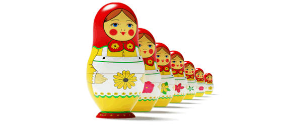 Russian dolls represent the staff at Clearly Inventory - humorous Russian dolls represent the staff at Clearly Inventory - humorous